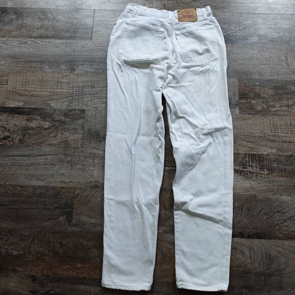 Vintage Levi's jeans 501 Original fit women's 13 white denim - Picture 6 of 16